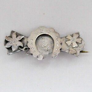 Antique Victorian Frederick Sidney Banks Sterling Horseshoe Brooch